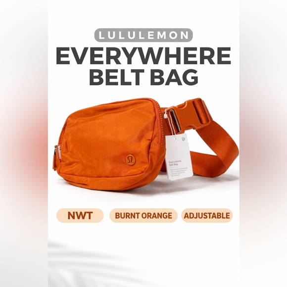 lululemon athletica Handbags - Lululemon Everywhere Belt Bag NWT Burnt Orange Nylon Crossbody Belt Bag